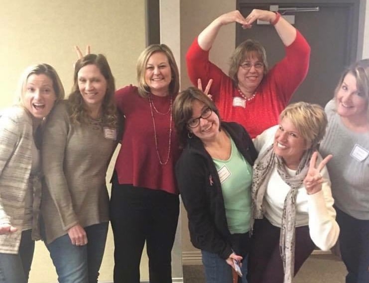 Kim strobel with teachers at a professional development workshop