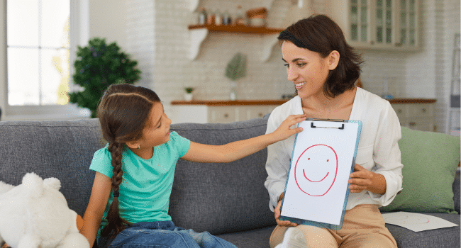 teacher give counseling to a girl child
