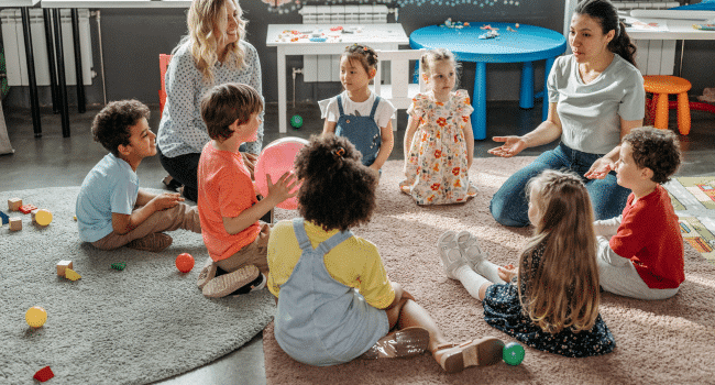 teacher and student having activity