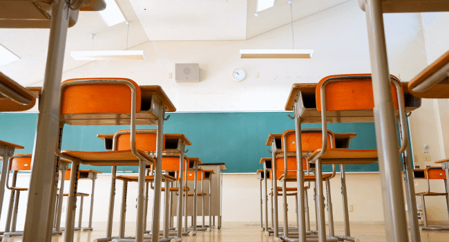 image of a clean classroom